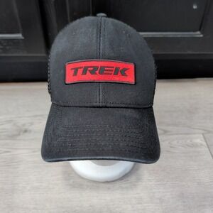 Sportique Trek Black Mesh Trucker Hat Embroidered Logo Casual Baseball Cap